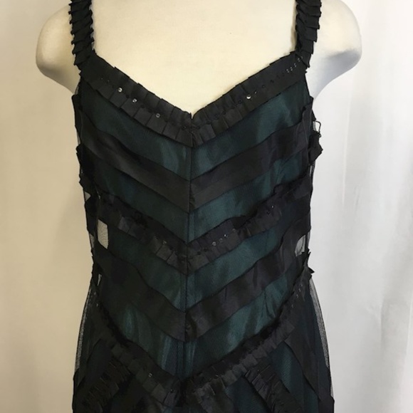 Adrianna Papell Evening Formal Black Lace STUNNER! - Picture 2 of 11